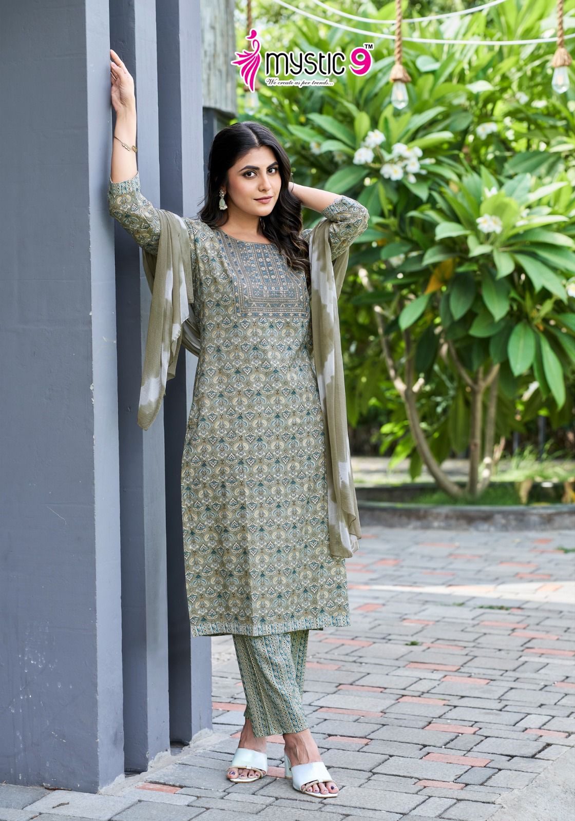Shagun Vol 4 By Mystic 9 Rayon Foil Printed Kurti With Bottom Dupatta Wholesalers In Delhi